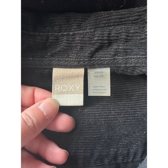Roxy Black Corduroy Button Up Shacket - Picture 5 of 5